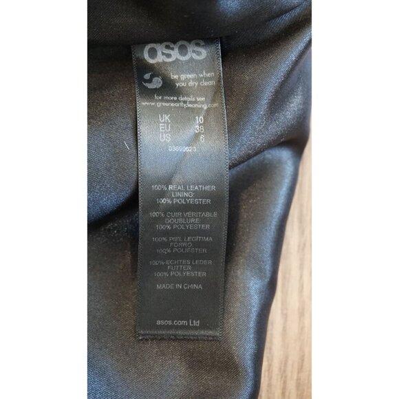 ASOS A-Line Suede Mini Skirt with Contrast Stitch and Button - Size 6 - Picture 6 of 12